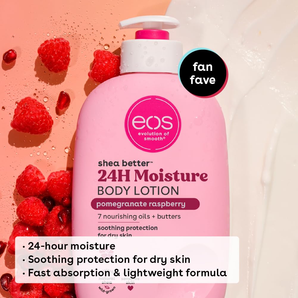 EOS SHEA BUTTER 24H MOISTURE BODY LOTION POMEGRANATE RASPBERRY