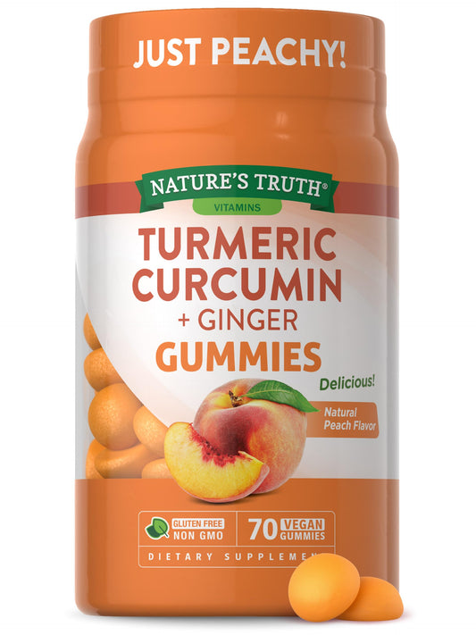 NATURE’S TRUTH TURMERIC CURCUMIN PLUS GINGER, 70 GUMMIES