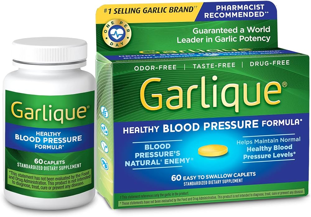GARLIQUE HEALTHY BLOOD PRESSURE FORMULA, 60 CAPLETS