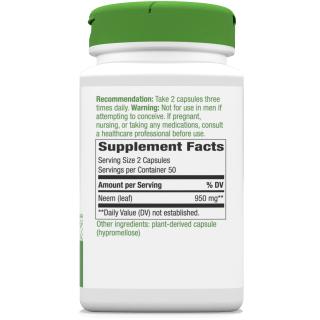 NATURE’S WAY NEEM LEAF, 100 CAPSULES
