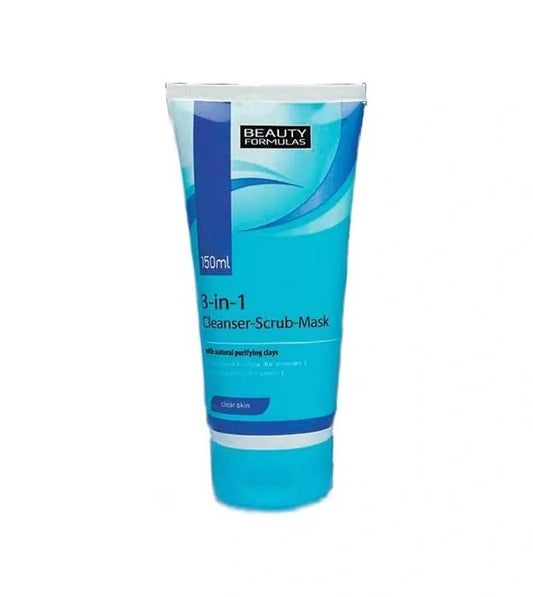 BEAUTY FORMULAS 3-IN-1 CLEANSER-SCRUB-MASK