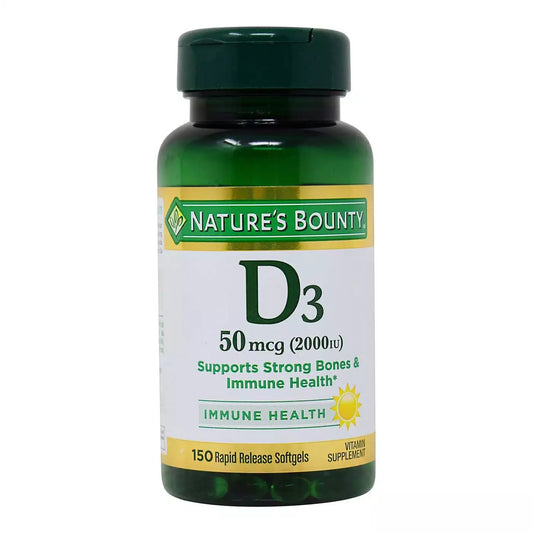 NATURE’S BOUNTY D3 50 MCG, 150 SOFTGELS