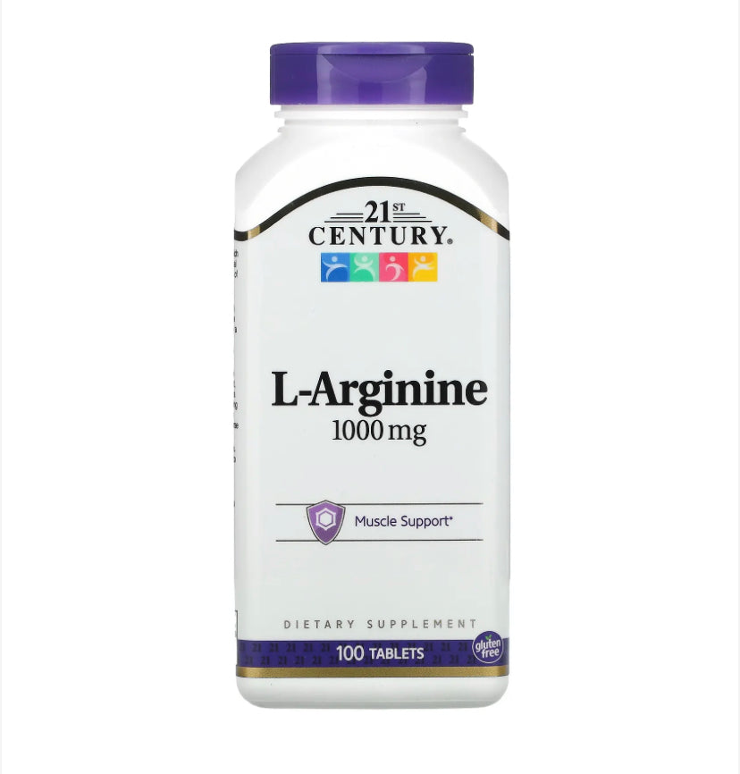 21ST CENTURY L-ARGININE 1000MG, 100 TABLETS