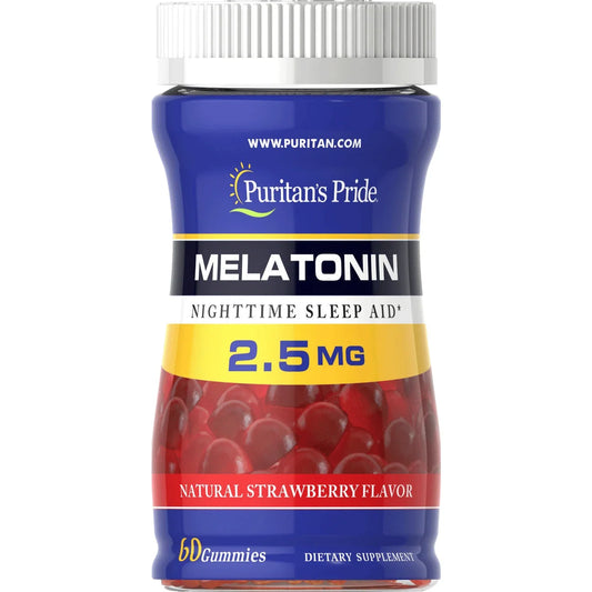 PURITAN’S PRIDE MELATONIN NIGHTTIME SLEEP AID 2.5MG, 60 GUMMIES