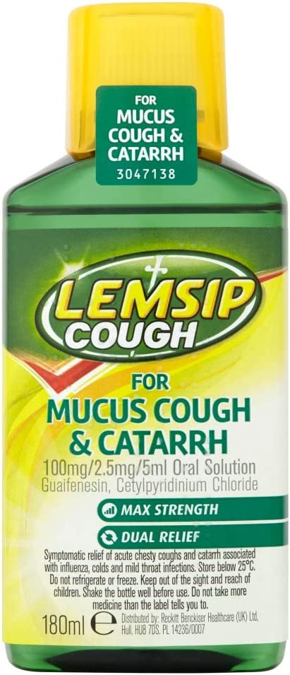 LEMSIP COUGH FOR MUCUS COUGH & CATARRH 180ML