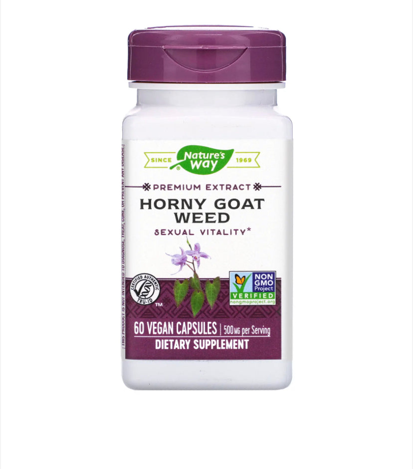 NATURE’S WAY HORNY GOAT WEED, 60 VEGAN CAPSULES