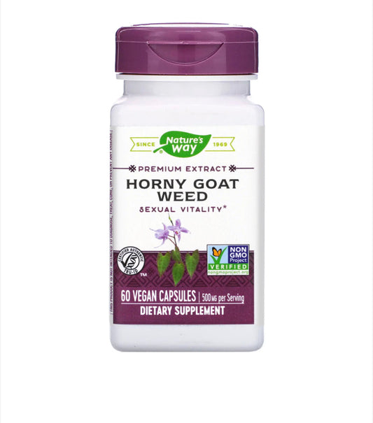 NATURE’S WAY HORNY GOAT WEED, 60 VEGAN CAPSULES