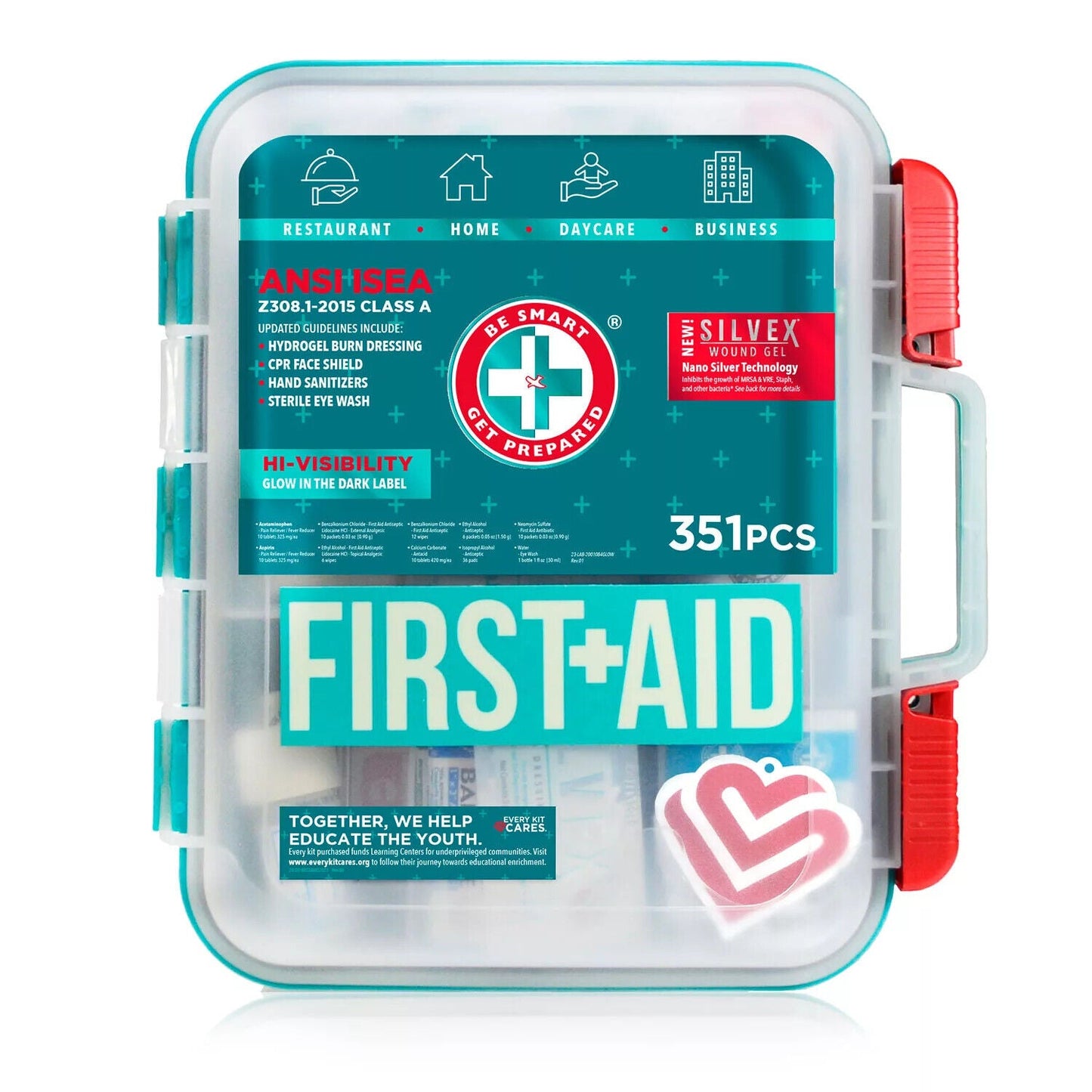 BE SMART GET PREPARED FIRST AID KIT, 351 PCS