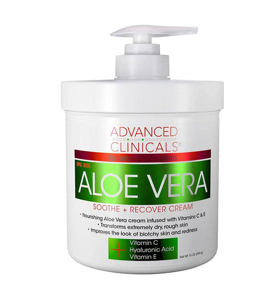 ADVANCED CLINICALS ALOE VERA SOOTHE + RECOVER CREAM