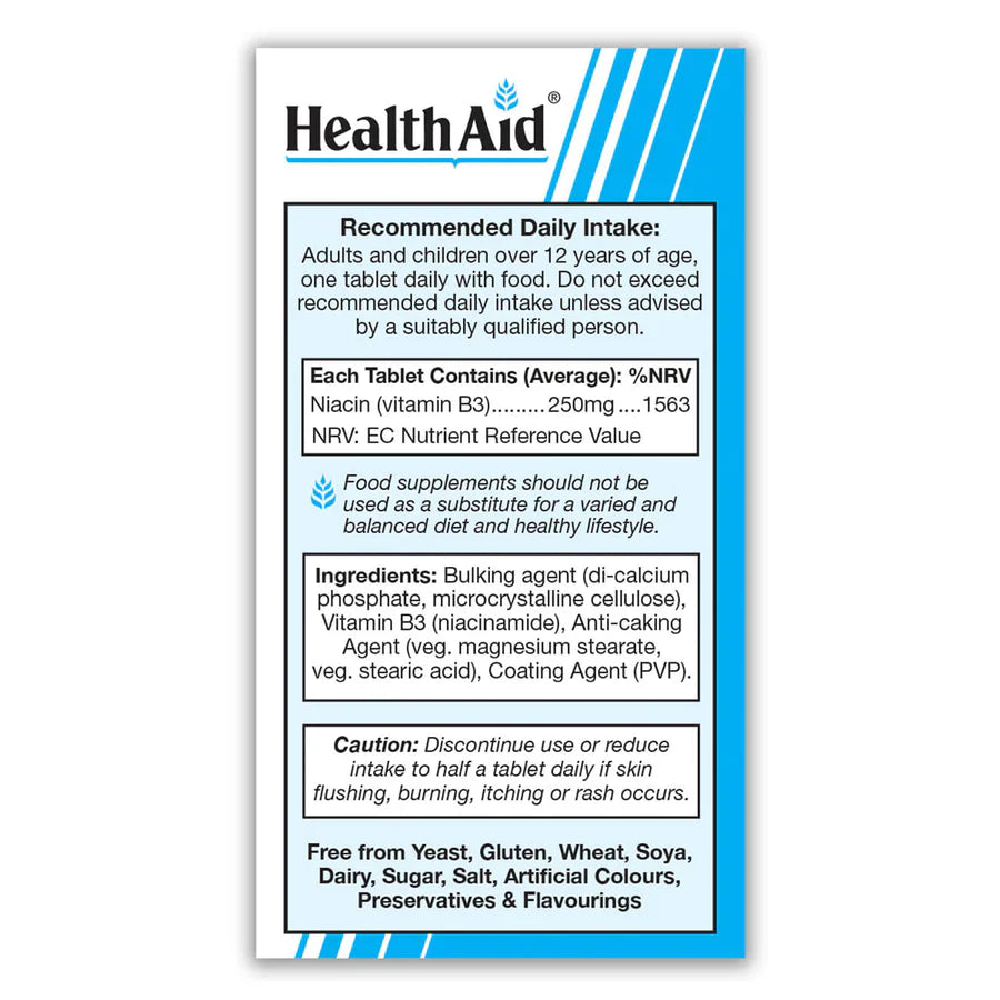 HEALTHAID VITAMIN B3 250MG, 90 TABLETS