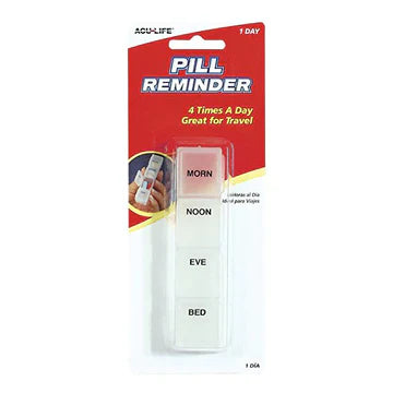 ACU-LIFE PILL REMINDER 4 TIMES A DAY GREAT FOR TRAVEL