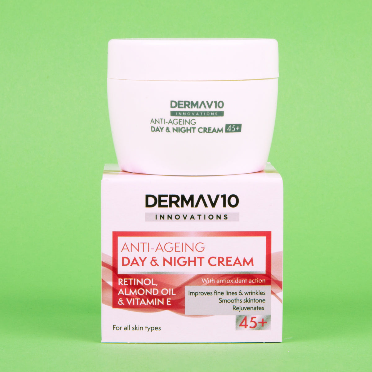 DERMAV10 ANTI-AGEING DAY & NIGHT CREAM WITH RETINOL