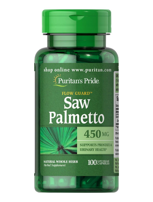 PURITAN’S PRIDE SAW PALMETTO 450MG, 100 CAPSULES