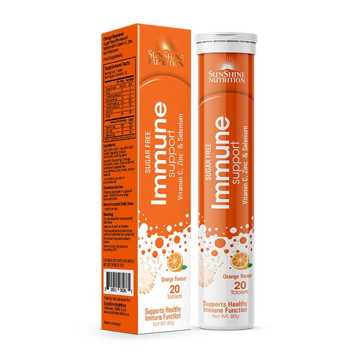 SUGAR FREE IMMUNE SUPPORT VITAMIN C, ZINC & SELENIUM EFFERVESCENT TABLETS
