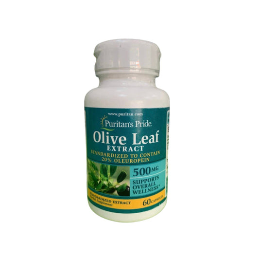 PURITAN’S PRIDE OLIVE LEAF EXTRACT 500MG, 60 CAPSULES