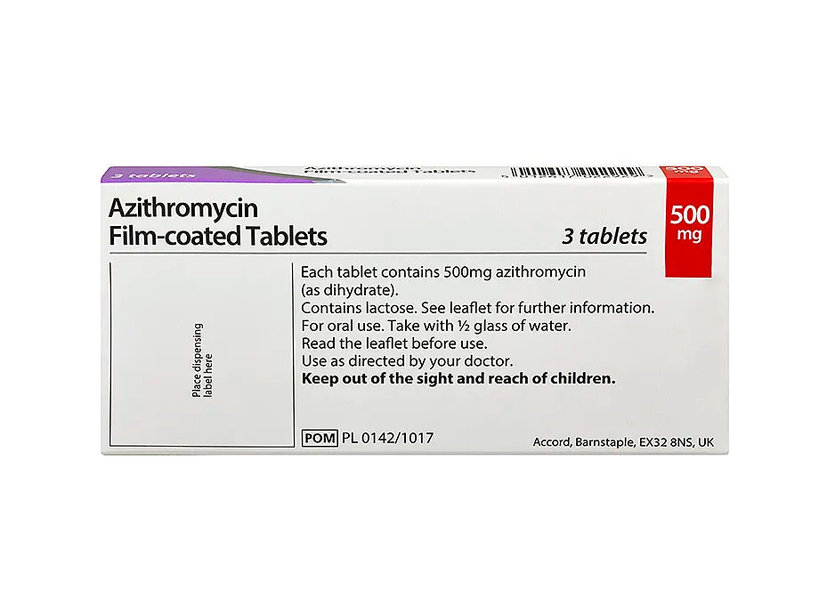 ACCORD AZITHROMYCIN 500MG, 3 TABLETS