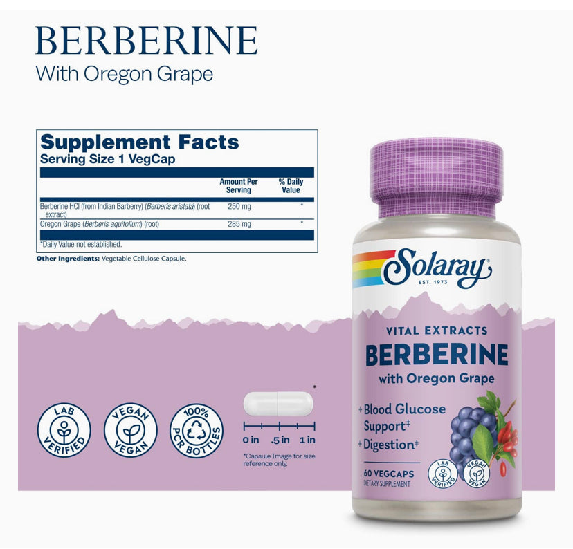 Pre-Order | Arrives in 5–10 Days – SOLARAY BERBERINE WITH OREGON GRAPE