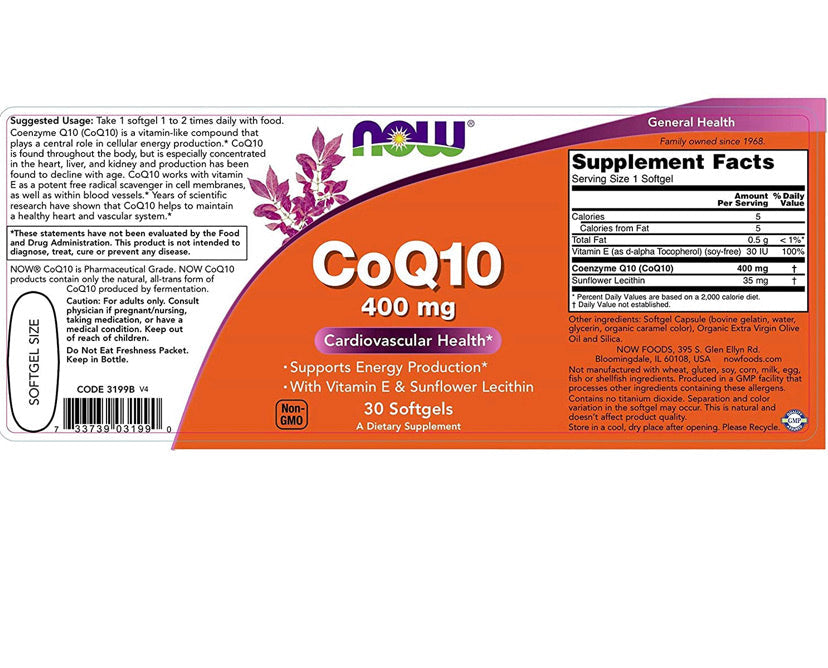 NOW COQ10 400MG - E-Pharmacy Ghana