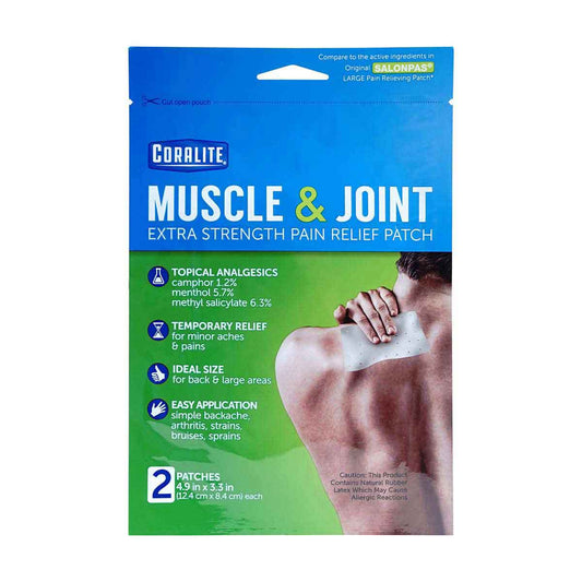 CORALITE MUSCLE & JOINT EXTRA STRENGTH PAIN RELIEF PATCH