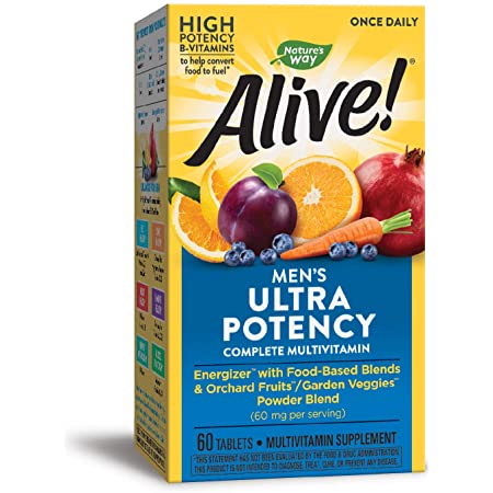 ALIVE MEN’S ULTRA POTENCY MULTIVITAMIN, 60 TABLETS
