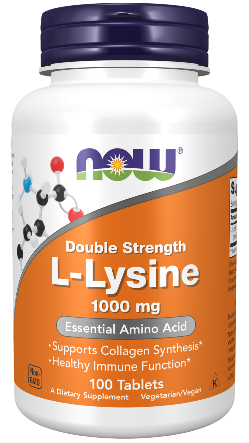 NOW L-LYSINE 1000MG, 100 TABLETS