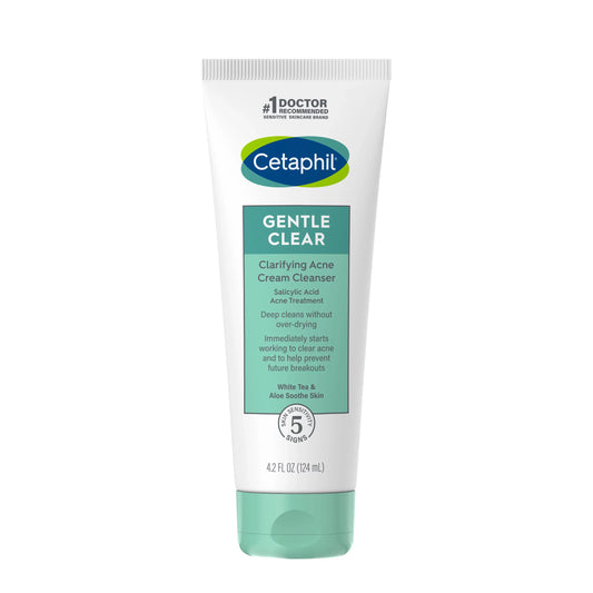 CETAPHIL GENTLE CLEAR CLARIFYING ACNE CREAM CLEANSER 124ML
