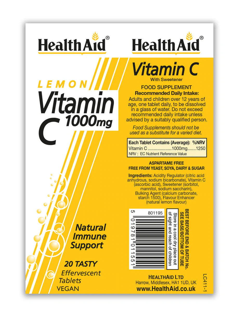 HEALTHAID VITAMIN C 1000MG