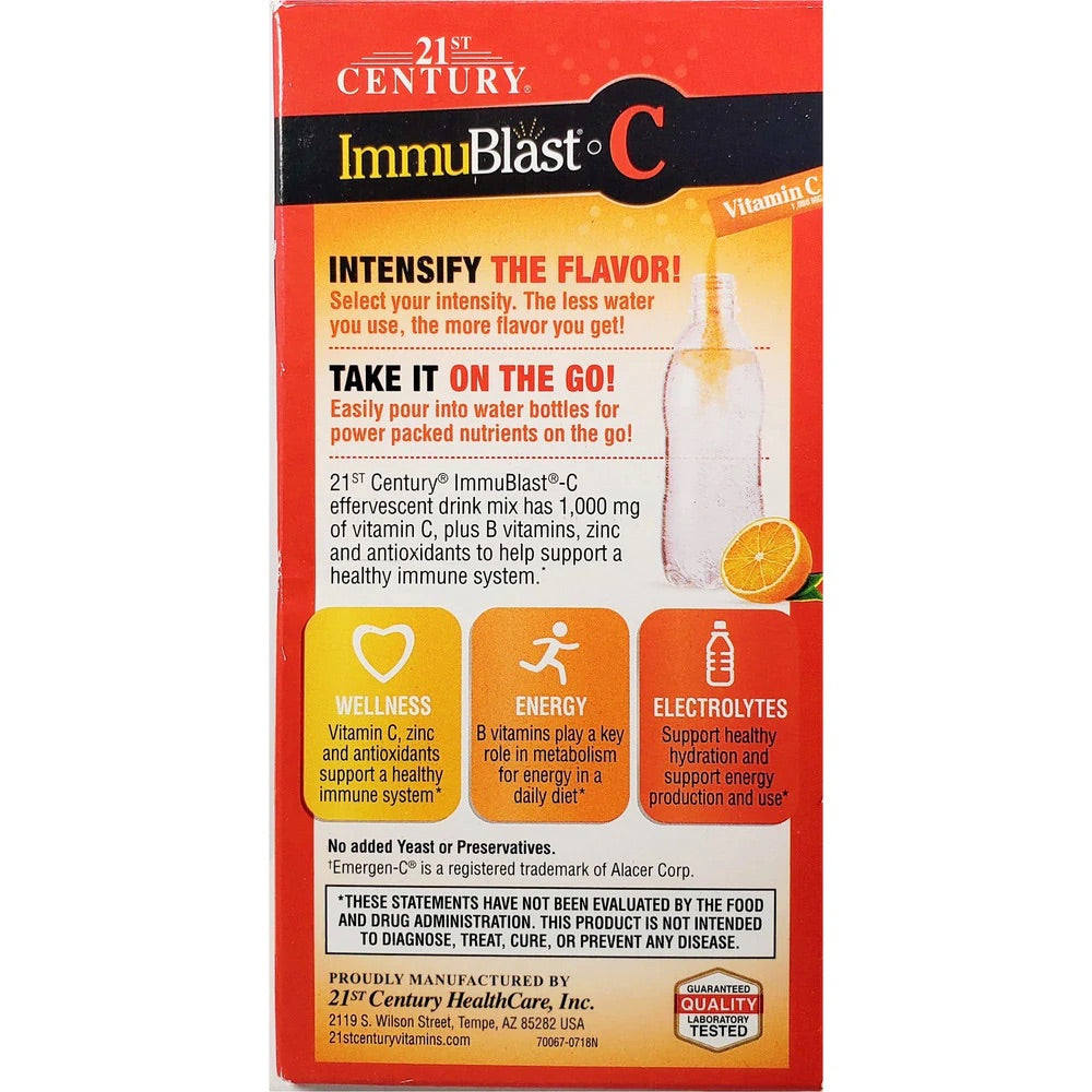 21ST CENTURY IMMUBLAST VITAMIN C, 30 EFFERVESCENT PACKETS