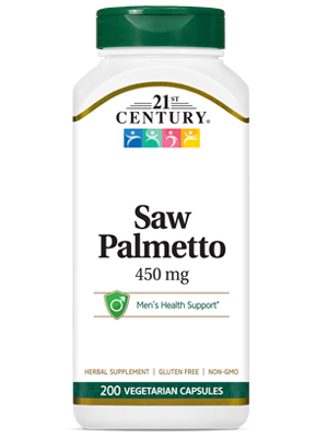 21ST CENTURY SAW PALMETTO 450MG, 200 CAPSULES