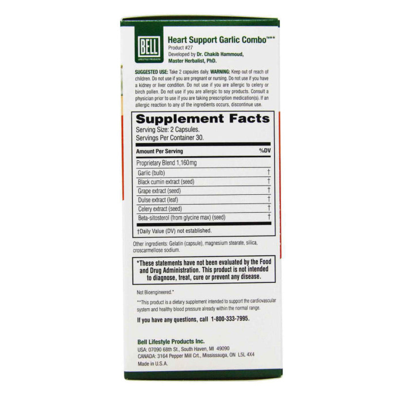 BELL HEART SUPPORT GARLIC COMBO - E-Pharmacy Ghana