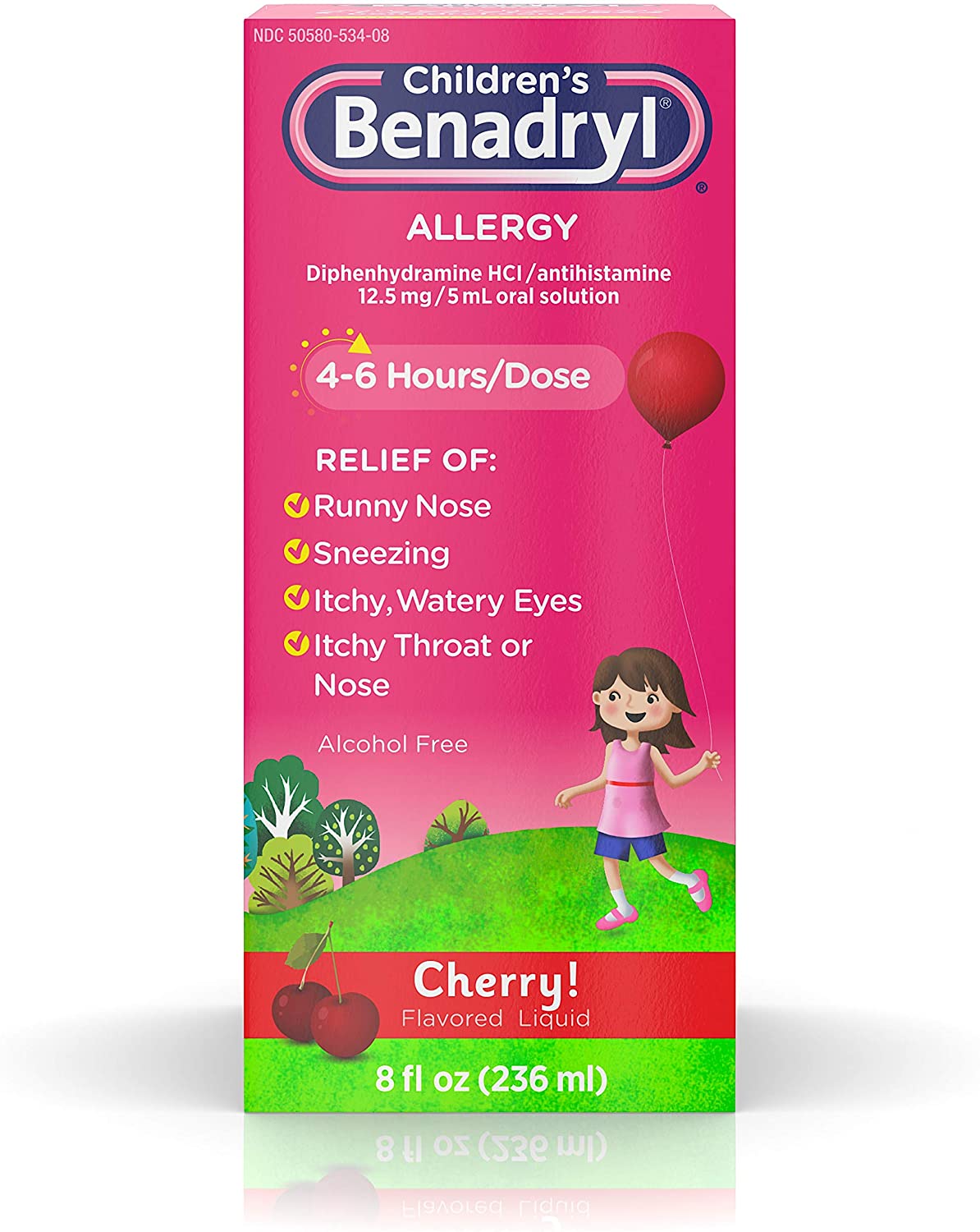 CHILDREN’S BENADRYL ALLERGY CHERRY FLAVORED LIQUID