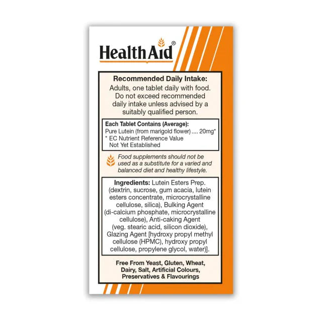 HEALTHAID LUTEIN 20MG