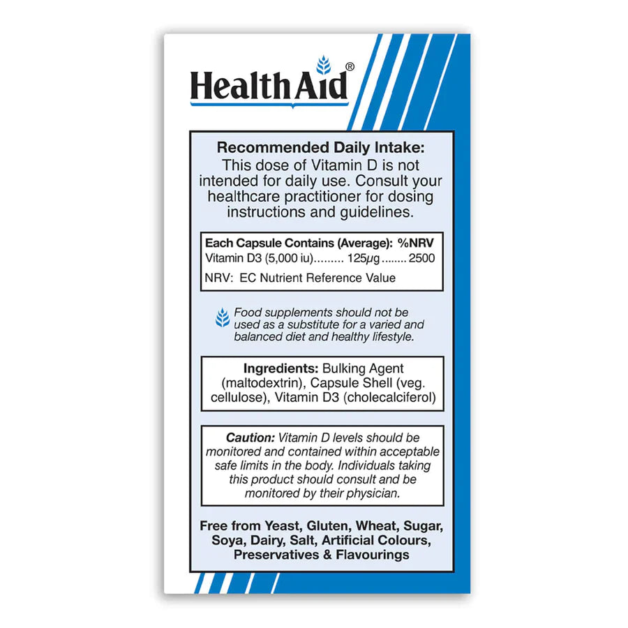 HEALTHAID VITAMIN D3 5,000iu