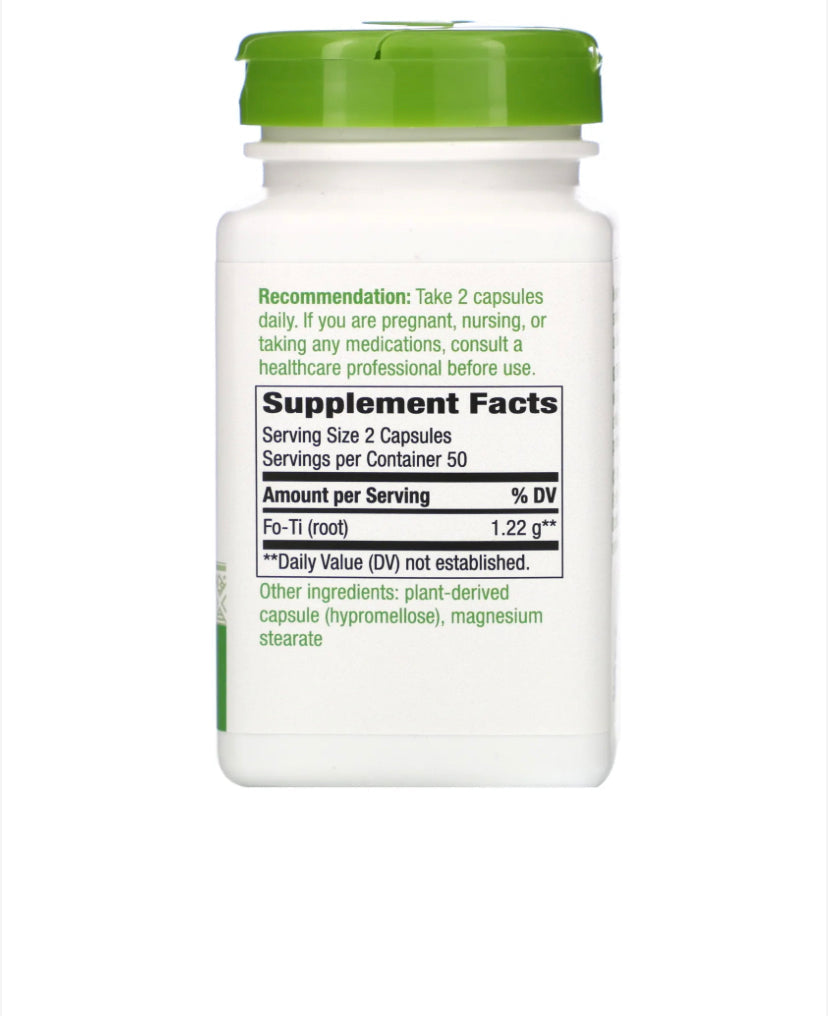 NATURE’S WAY FO-TI ROOT, 100 VEGAN CAPSULES