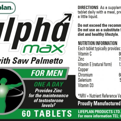 LIFEPLAN ALPHA MAX WITH SAW PALMETTO, 60 TABLETS