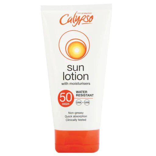 CALYPSO SUN LOTION WITH MOISTURISERS SPF 50 UVA/UVB 150ML