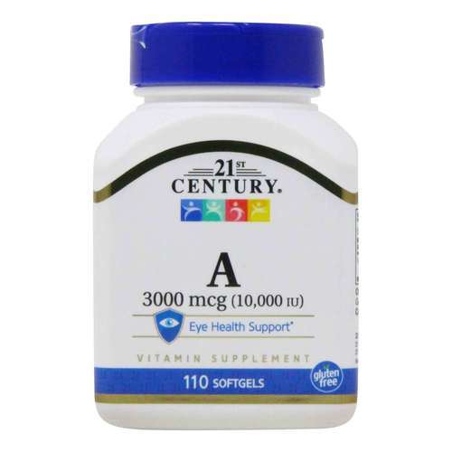 21ST CENTURY A 3000MCG (10,000IU), 110 SOFTGELS