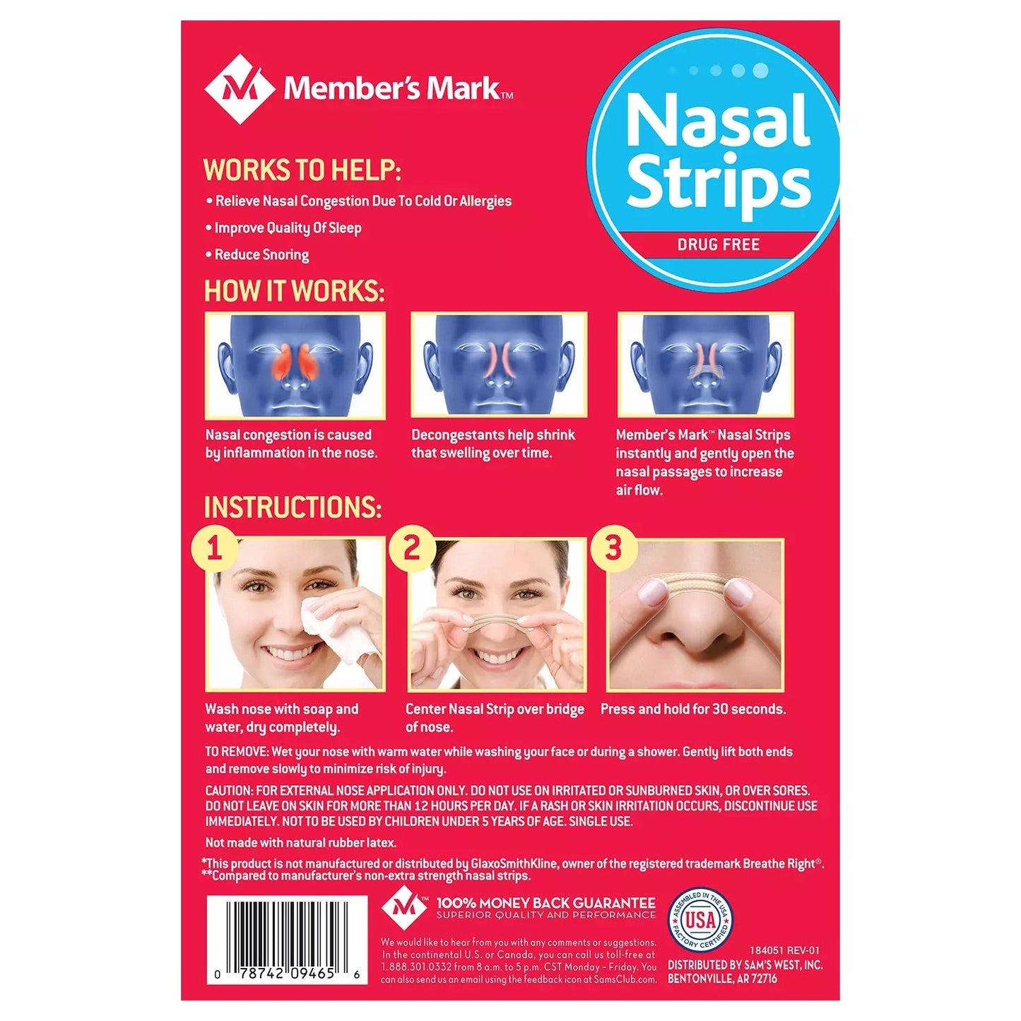 MEMBER’S MARK EXTRA STRENGTH NASAL STRIPS - E-Pharmacy Ghana