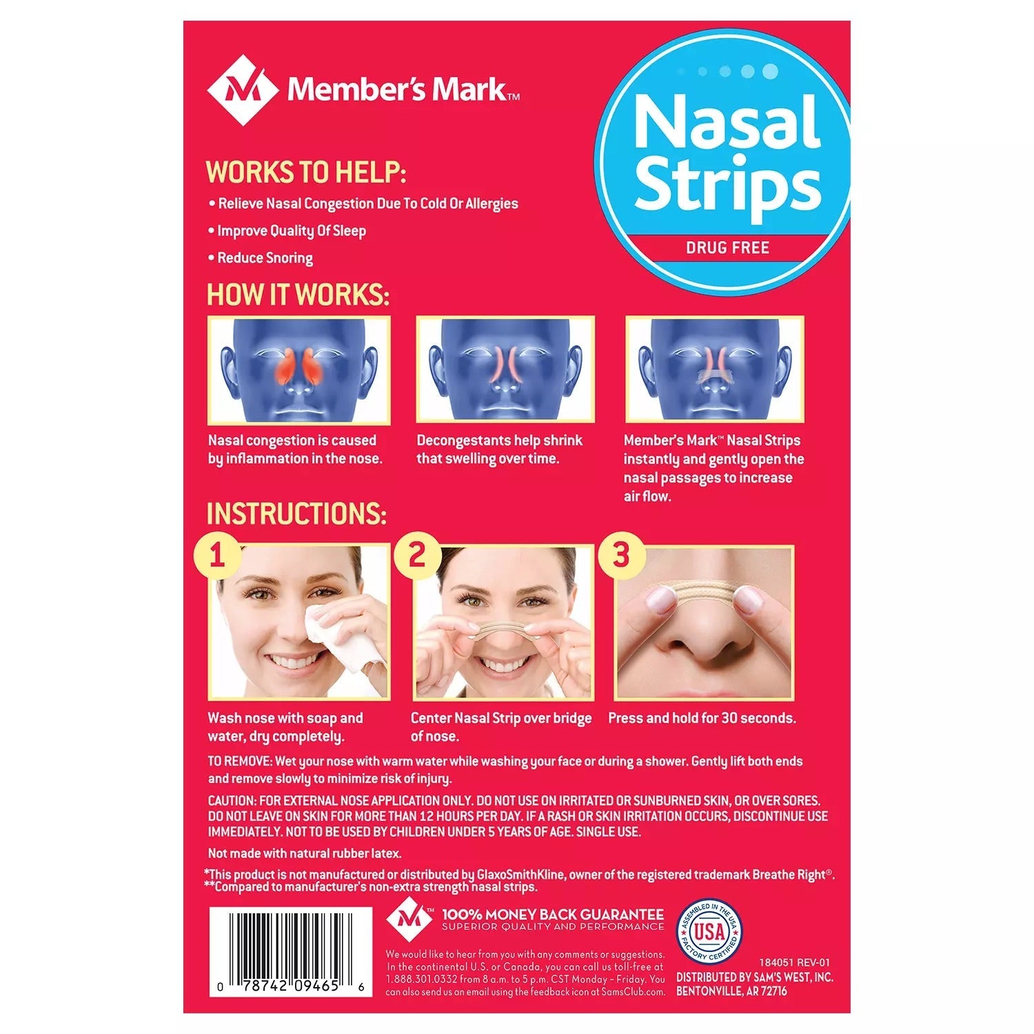 MEMBER’S MARK EXTRA STRENGTH NASAL STRIPS - E-Pharmacy Ghana