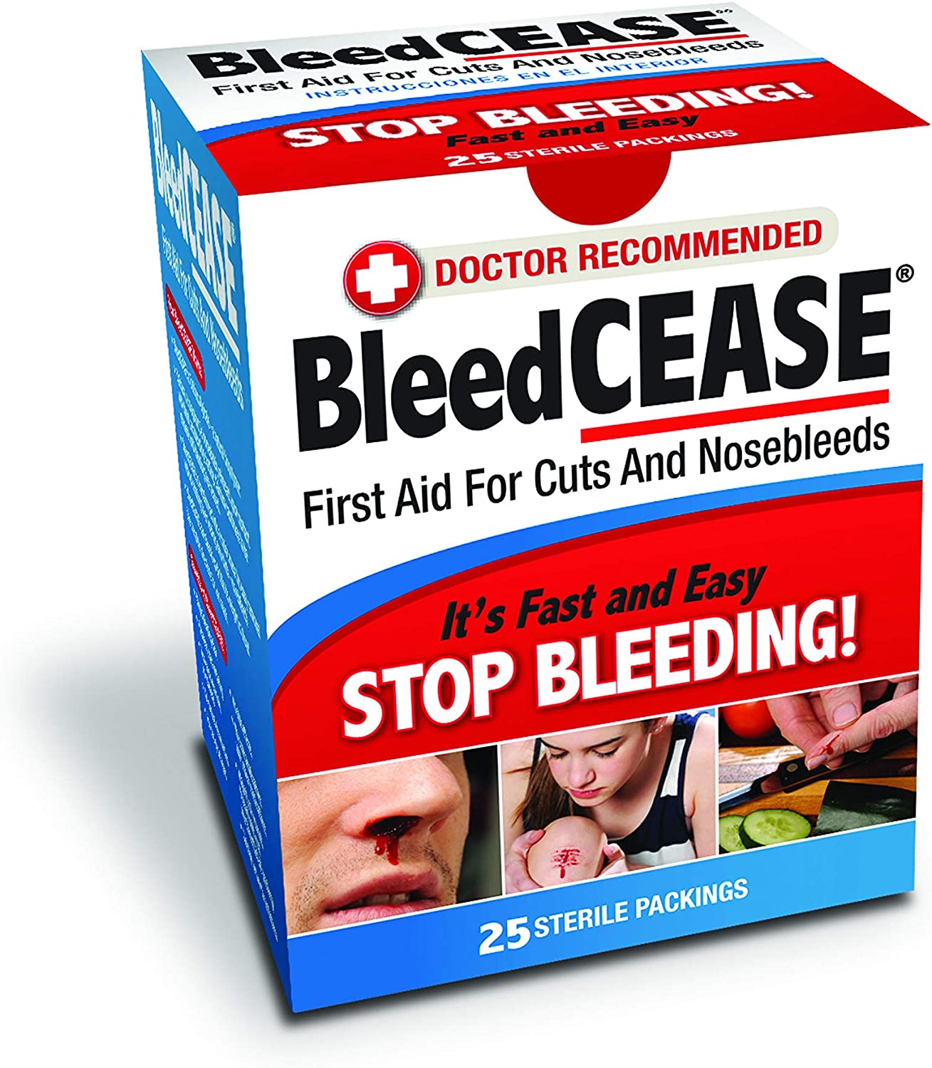 BLEEDCEASE FIRST AID FOR CUTS & NOSEBLEEDS