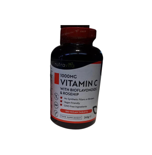 NUTRAVITA VITAMIN C 1000MG, 180 VEGAN TABLETS