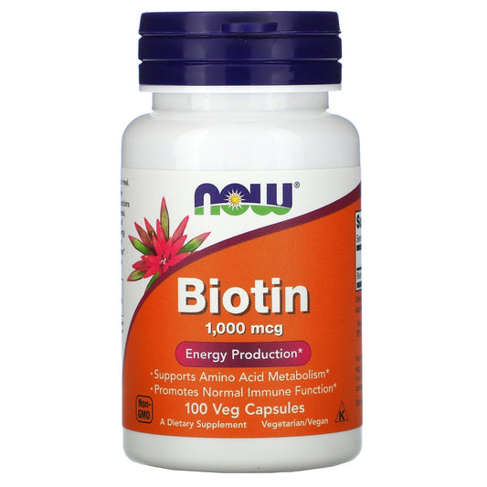 NOW BIOTIN 1,000 MCG 100 CAPSULES - E-Pharmacy Ghana