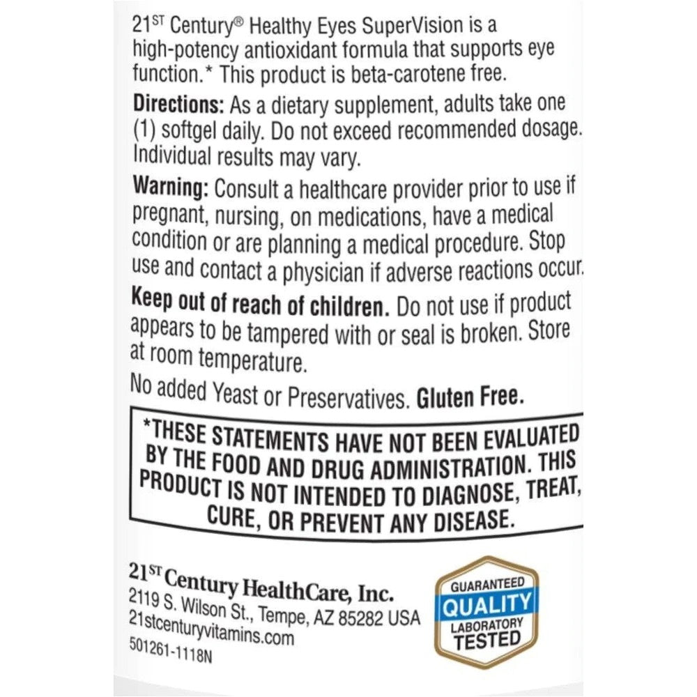 21ST CENTURY HEALTHY EYES SUPERVISION 2
