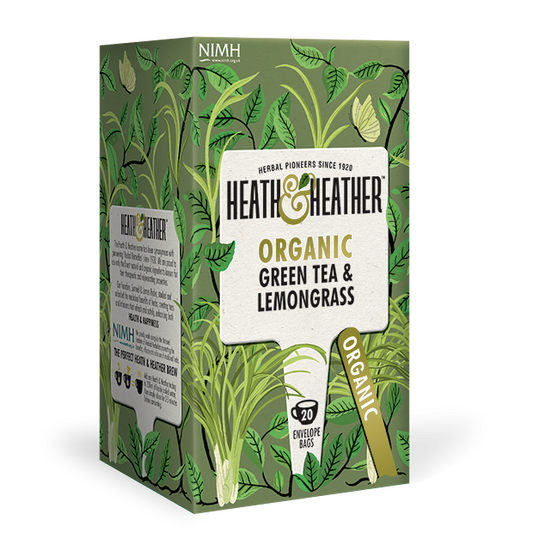 HEATH HEATHER ORGANIC GREEN TEA & LEMONGRASS
