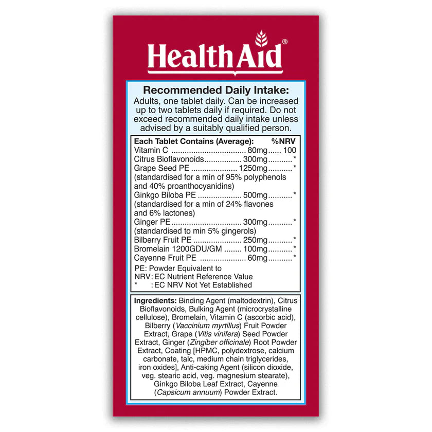 HEALTHAID V-VEIN, 60 TABLETS