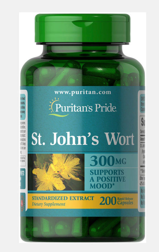 PURITAN’S PRIDE ST. JOHN’S WORT 300MG, 200 CAPSULES