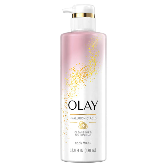 OLAY CLEANSING & NOURISHING + HYALURONIC ACID BODY WASH 530ML