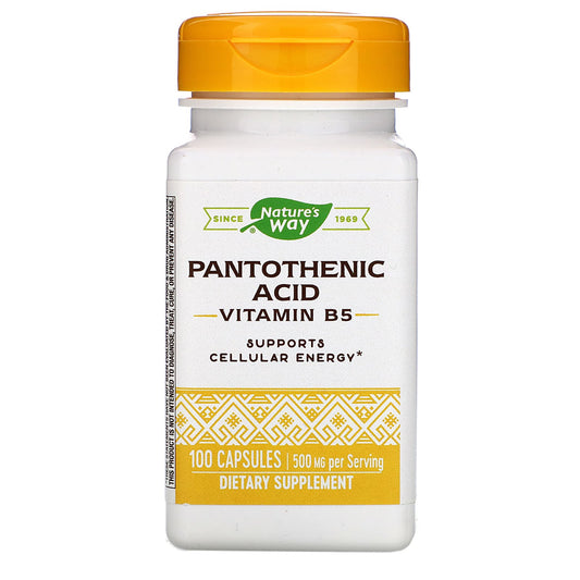 NATURE’S WAY PANTOTHENIC ACID, 100 CAPSULES