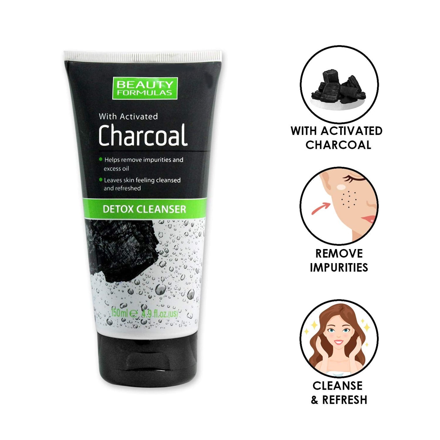 BEAUTY FORMULAS CHARCOAL DETOX CLEANSER