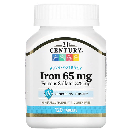 21ST CENTURY IRON 65MG, 120 TABLETS